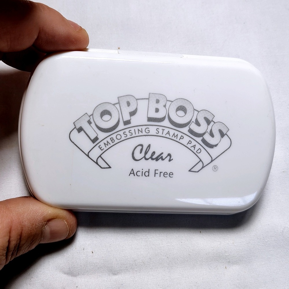 Top Boss Clear Embossing Stamp Pad Acid Free for Crafting and Scrapbooking